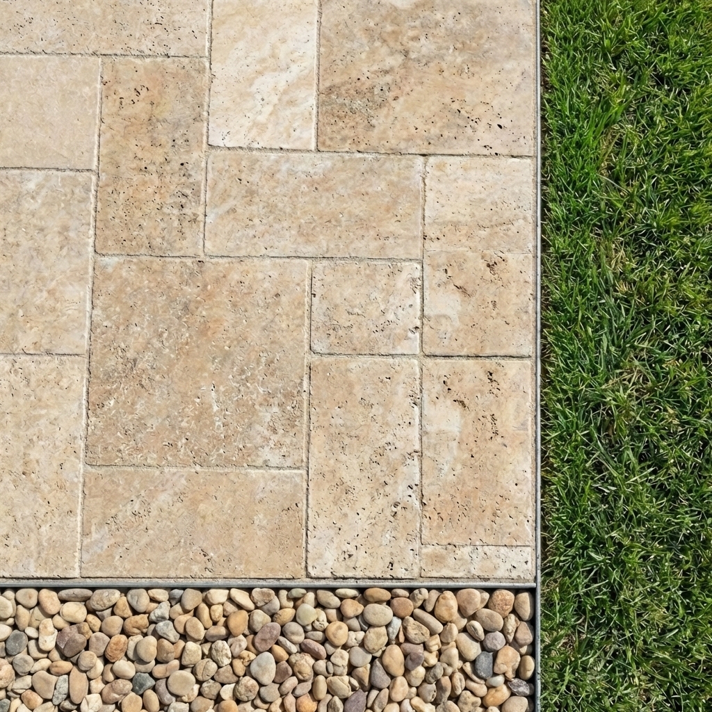 jak položit venkovní dlažbu za kamen do šterku s obrubnikem